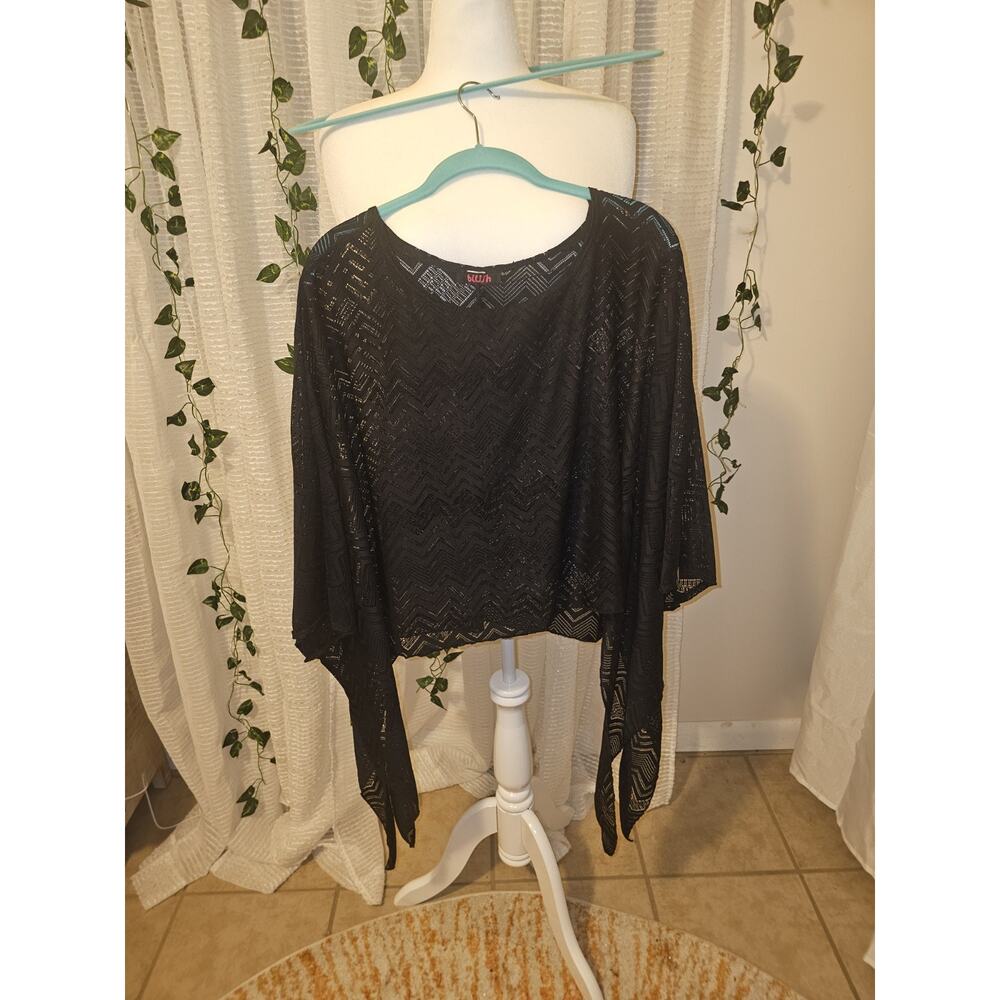 Blush Black Shawl Poncho Size OSFM